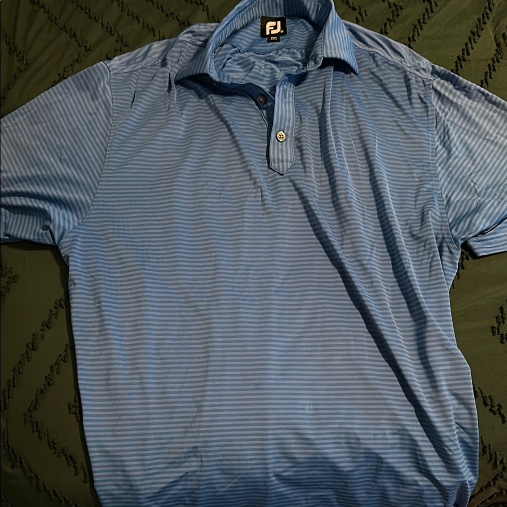 FootJoy Men's Blue Striped Shirt
